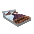thumbnail image 2 of Ambesonne Landscape Fitted Sheet & Pillow Sham Set, Grand Canyon Cliff, Full, Brown, 2 of 2