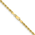 thumbnail image 3 of 14K Yellow Gold Rope Chain Styles Necklace 3.25 mm Diamond-Cut 18 inch, 3 of 4