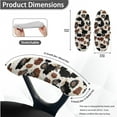 thumbnail image 6 of HELLHERO Daisy Cow Print Office Chair Covers Set, Protective Stretchable Computer Office Chair Seat Covers, Universal Desk Chairs Armrest Cover Slipcover, 6 of 6