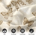 thumbnail image 6 of Flymme Full Sheets Set Beige, 4 Piece Gold Butterfly Floral Printed Bed Sheets,Soft Breathable & Cooling Sheets with Deep Pocket, Non-Slip Fitted Sheets & Pillowcases, 6 of 8