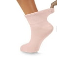 thumbnail image 3 of Women's Diabetic Ankle Socks 3-pairs – Non-Binding Seamless Toe, Soft Cotton for Sensitive Feet (Size 5-7), 3 of 4