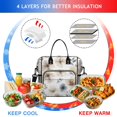 thumbnail image 4 of OBREWU Pioneer Flower Women's Insulated Leakproof Large Lunch Bag, Oxford Cloth, 4 of 7