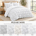 thumbnail image 6 of Unikome King Comforter Set, Soft Down Alternative Comforter with Puff Texture, All Season Cozy Bed Comforter with 2 Pillow Shams, Machine Washable, White, 6 of 7