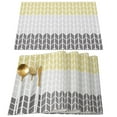 thumbnail image 2 of Geometric Yellow Gray Table Runner Home Wedding Decor Table Flag Mat Table Centerpieces Decoration Party Dining Long Tablecloth, 2 of 6