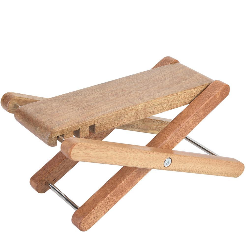 Kritne Durable Wood Foot Stool Footrest Rest with 3level Height