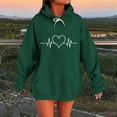thumbnail image 2 of Cute Heart Hoodies for Women Plus Size Fleece Pullover Drawstring Oversized Sweatshirts Teen Girls Casual Loose Fit Long Sleeve Tops Fall Winter Fashion Sweaters Outfits with Pocket, 2 of 6