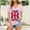 Light Pink, variant on Womens Tshirts Union Jack Print Short Sleeve V Neck Basic Top Womens Tees Grey XL