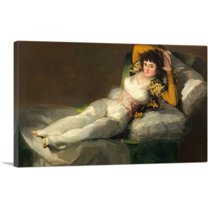 ARTCANVAS The Clothed Maja 1800 Canvas Art Print by Francisco De Goya - Size: 40" x 26" (1.50" Deep)