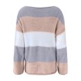 thumbnail image 3 of Vedolay Cropped Sweater Women's 2023 Lantern Long Sleeve Crewneck Casual Solid Color Ribbed Pullover Sweater,Pink XXL, 3 of 4
