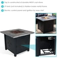 thumbnail image 3 of Sunnydaze Table de Foyer au Gaz Propane pour Patio Extérieur Sans Fumée avec Roches de Lave - Carré de 30 Pouces, 3 of 10