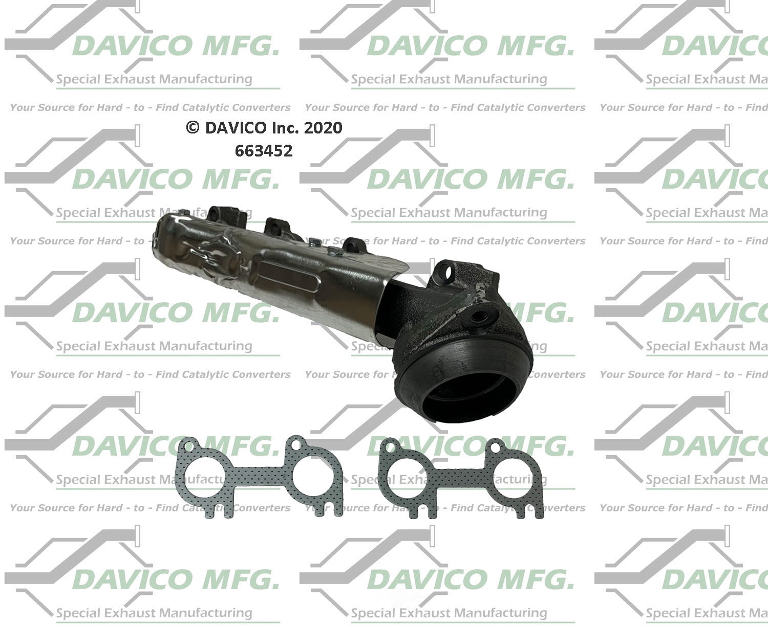 Davico Mfg 663452 Stand alone Exact-Fit exhaust manifold