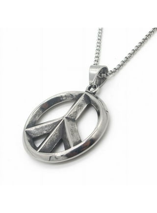 Earth Accessories Adjustable Peace Sign Pendant Necklace with Organic –  Shop Earth Accessories