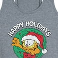 thumbnail image 3 of Garfield - Happy Holidays Wreath - Women's Racerback Tank Top, 3 of 5