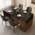 thumbnail image 2 of Hawsaiy 5-Piece Dining Table Set for 4, 63" Dining Room Table with 4 Upholstered Dining Chairs, Modern Kitchen Table Set with 2 Storage Drawers for Apartment, 2 of 9