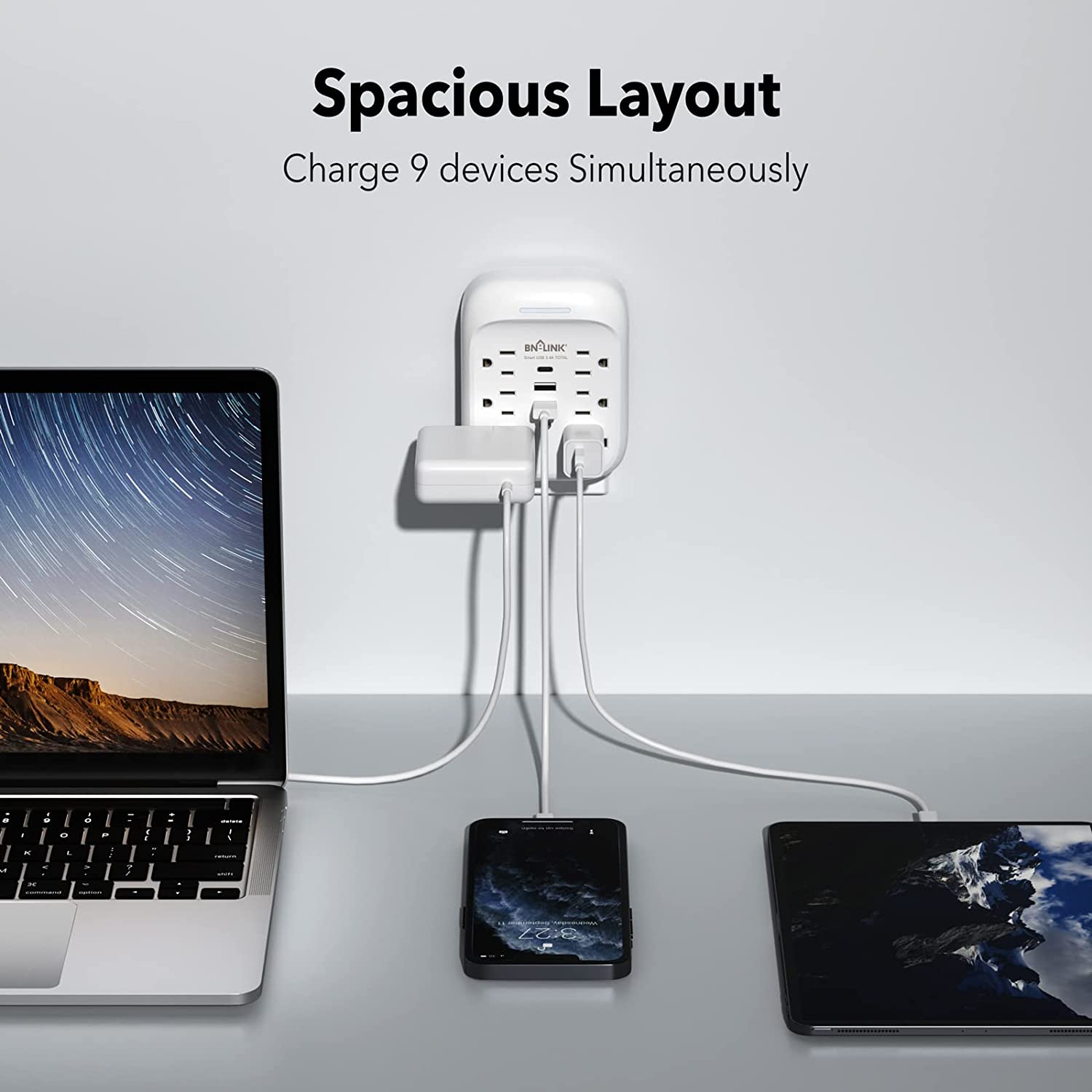 BN-LINK 6-Outlet Surge Protector with USB photo 6