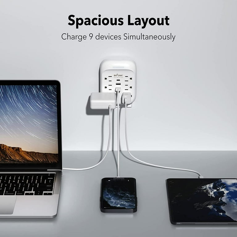 Computer Surge Protector Electronics Power Strip Multi 6 Outlet Electrical Plug Computer Surge Protector Electronics Power Strip Multi 6 Outlet Electrical Plug