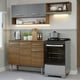 thumbnail image 2 of Cocina Integral Compacta Madesa Emilly 165cm Marrón/Gris 07, 2 of 6