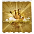 thumbnail image 3 of Ambesonne King Shower Curtain, Crown and Clouds, 69"Wx70"L, Pale Coffee, 3 of 3