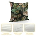thumbnail image 4 of Creowell Cozy Throw Pillow Cover Vintage Frogs Lotus Flowers and Butterfly Decorative Square Pillowcase Throw Cushion Case for Bedroom, Living Room, Sofa, Couch and Bed, 4 of 5