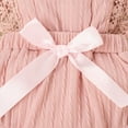 thumbnail image 5 of WIBACKER Baby Girls Cotton Jacquard Playsuits Ruffled Bodysuit+Headband Sleeveless Romper Bowknot Jumpsuit Infant Summer Clothes, 5 of 9