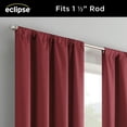 thumbnail image 4 of Eclipse Kendall Modern Blackout Curtains, 54 In Long x 42 In Wide, Ruby, Sold as a Single Curtain Panel, 4 of 5