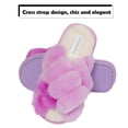 thumbnail image 2 of Drecage Kids Fluffy Slippers for Girls Open Toe Warm Fuzzy Slippers Bedroom House Shoes, 2 of 7