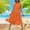 Orange, variant on Sentmoon Summer Dresses Short Sleeve Crew Neck Plus Size Boho Dress 2026 Solid Color Regular Fit Breathable Trendy Work Dresses for Women for Going Out and Party Black XXL