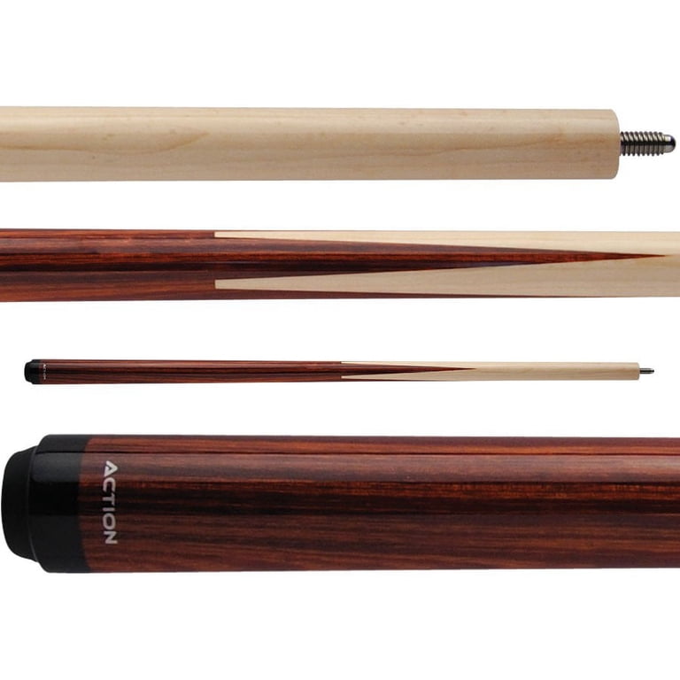 Action Sneaky Pete Pool Cue Stick - 29" Hard Rock Maple With 13mm Tip & Birdseye Maple Design - Black