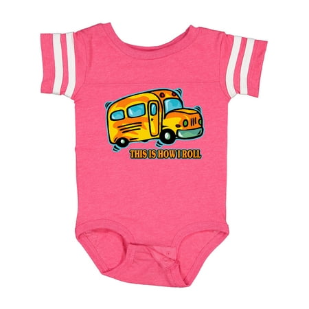 

Inktastic How I Roll School Bus Gift Baby Boy or Baby Girl Bodysuit