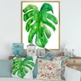 thumbnail image 2 of Designart 'Close Up Of Tropical Leaf Of Monstera I' Farmhouse Framed Canvas Wall Art Print, 2 of 5