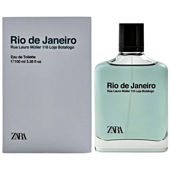 Zara Rio de Janeiro Perfume for Men Fresh Lemon Brazilian Mint Cardamom Pine Juniper Amber Moss and Sandalwood Scent Eau de Toilette 100ml (3.38 fl. oz.)