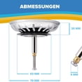 thumbnail image 1 of Luckyn Replacement Kitchen Sink Strainer,Polished Stainless Steel Waste Plug Basin Drain Filter,79mm, 1 of 7