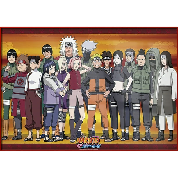 Naruto Shippuden - Framed Manga / Anime TV Show Poster (All Characters