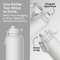 thumbnail image 2 of Bentgo Flip 2-in-1 Straw & Chug Leak-Proof Insulated Water Bottle, 40 fl oz (Blanc), 2 of 7