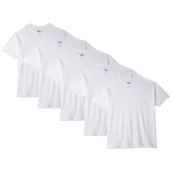 Hanes Men's 6-Pack FreshIQ Crew T-Shirt (3X-Large (54-56), White)