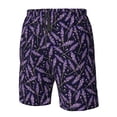 thumbnail image 6 of Uemuo Lavender Flowers Pattern Men's Swim Trunks Hawaiian Beach Bathing Suit Swimsuits Beach Quick-Dry Shorts with Pockets-3X-Large, 6 of 9