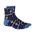 thumbnail image 1 of Sun + Stone Mens Printed Holiday Quarter Socks, Navy, 1 of 1