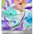 thumbnail image 1 of Soimoi Velvet Fabric Flower Watercolor Printed Fabric 1 Yard 58 Inch Wide, 1 of 3