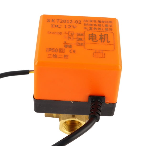 Válvula de bola motorizada de latón, DN15 G1/2 Válvula de bola motorizada de 3 vías de latón Válvula de bola motorizada Ultra sensible