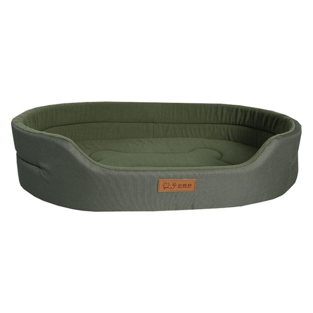 Cama para mascotas jinwen suave y lavable rectangular transpirable Verde XL
