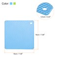 thumbnail image 2 of Uxcell 4pcs Silicone Trivets Mats Set For Hot Dishes, Silicone Pot Holders Heat Resistant Coasters-Sky Blue+Green, 2 of 5