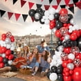 thumbnail image 3 of Kit de Guirnaldas de Globos Rojos, Negros y Blancos, Confeti Metálico Plateado, Globos para Cumpleaños, Bodas, Fiestas de Cine, 3 of 4