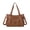 brown, variant on Vintage PU Tote Bag for Women, Large Capacity, Zipper Closure, Adjustable Strap & Multi-Pocket Design, Shoulder Crossbody Commuter Bag (15.0" x 10.6" x 6.3", 1.48 lb)