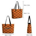 thumbnail image 3 of Cute Bat Woman Leather Handbags Large Tote Bag Fashion Portable Handbags With Zipper, 3 of 7