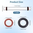 thumbnail image 2 of 2Pcs Polymer Clay Acrylic Roller Clear Rolling Pin with Black and Red Rings Long Smooth Round Tube Rod Solid Stick Tools Kits Accessories for DIY, 2 of 7