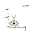 thumbnail image 4 of JewelersClub 1/7 Carat T.G.W. Sapphire And White Diamond Accent 14K Gold Over Silver Evil Eye Pendant, 18", 4 of 4