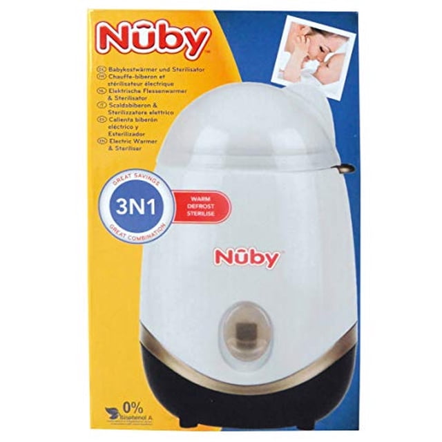 Calentador de biberones eléctrico y esterilizador Nuby One-Touch 2-en-1