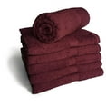 Burgundy 24x48 Bath Towels by Royal Comfort, 9.0 Lbs per dz, Combed