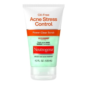 Neutrogena Oil-Free Acne Stress Control Power-Clear Face Scrub, , 4.2 fl. oz
