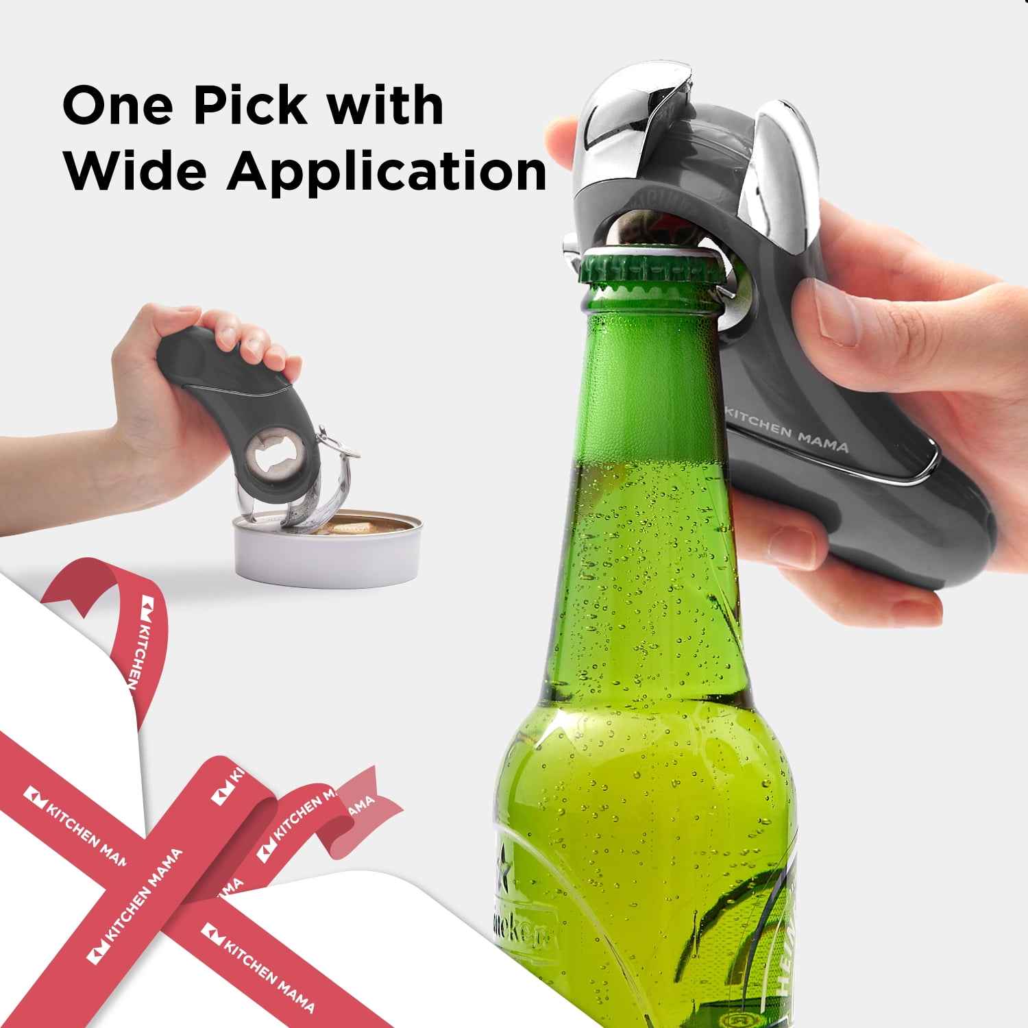 Kitchen Mama One-To-Go Electric Can Opener and 6-in-1 Multifunction Opener Gift Set